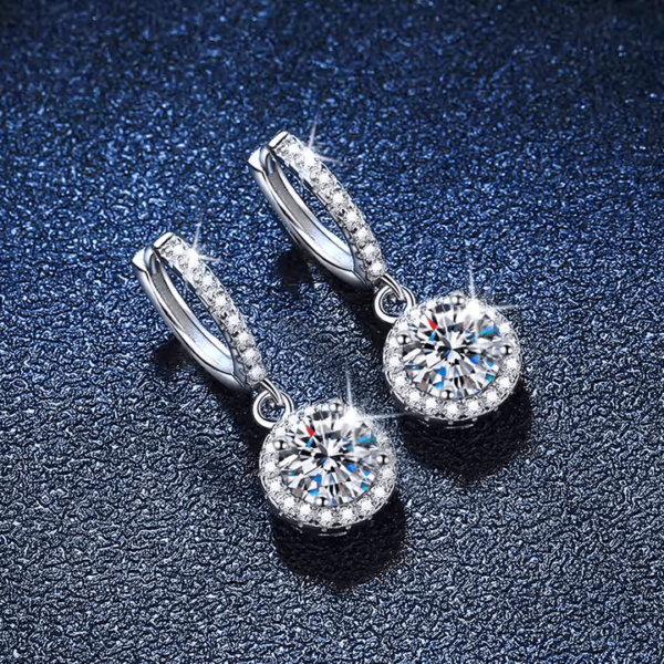 Diamond Glow Moissanite Stud Earrings – 925 Silver - Image 5
