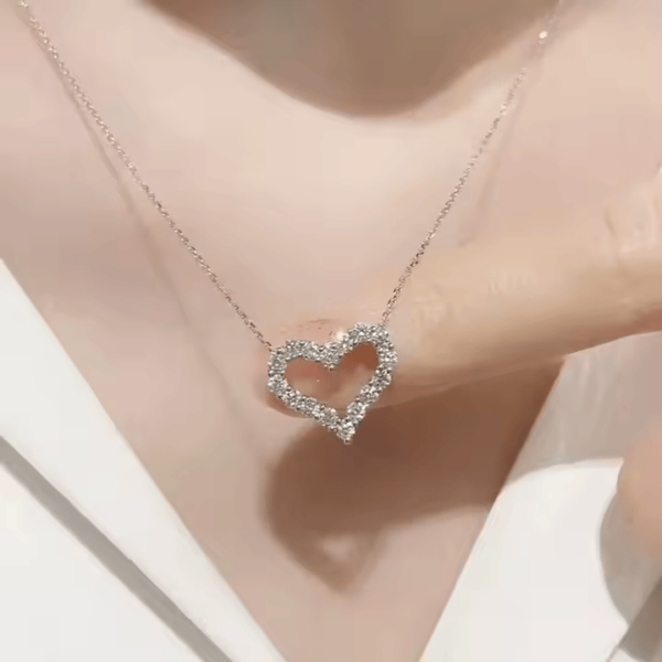 Eternal Heart Moissanite Necklace – 925 Sterling Silver - Image 6