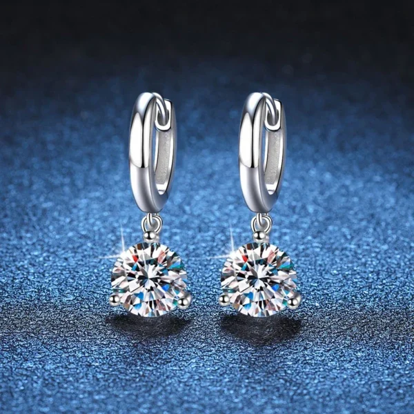 Radiance Moissanite Stud Earrings – 925 Sterling Silver - Image 4