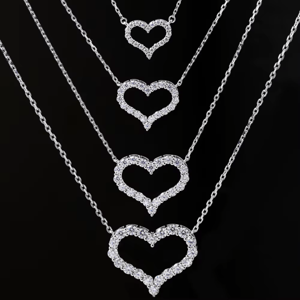 Eternal Heart Moissanite Necklace – 925 Sterling Silver - Image 5