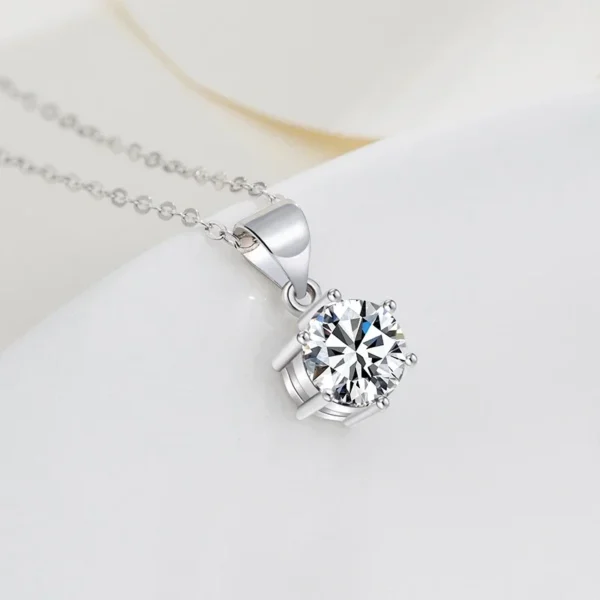 Lulu Radiance Moissanite Pendant – 925 Sterling Silver - Image 2