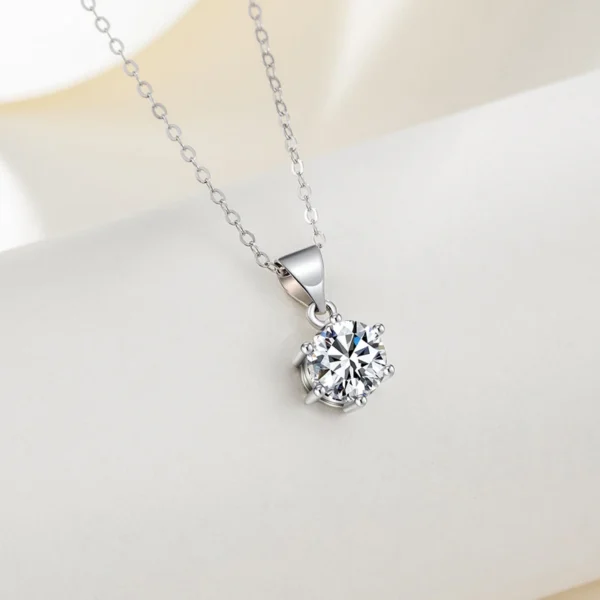 Lulu Radiance Moissanite Pendant – 925 Sterling Silver - Image 4