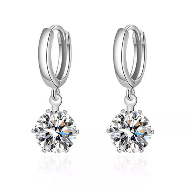 Radiance Moissanite Stud Earrings – 925 Sterling Silver